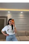 Orj Zra Taş Detaylı T-Shirt