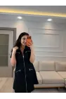 Fermuarlı Cep Detaylı Elbise
