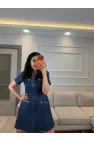 Fermuarlı Cep Detaylı Elbise