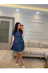 Fermuarlı Cep Detaylı Elbise