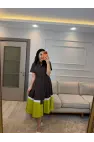 Tasarım Bloklu Elbise