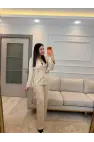Gül Detaylı Blazer Ceket Takım