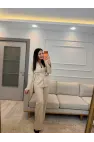 Gül Detaylı Blazer Ceket Takım