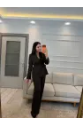 Gül Detaylı Blazer Ceket Takım