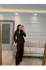 Gül Detaylı Blazer Ceket Takım