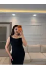 Aksesuar Detaylı Drapeli Elbise