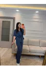 Fermuarlı Bel Büzgülü Tensel Takım