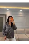 Sedef Düğmeli Saten Gömlek