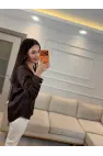 Sedef Düğmeli Saten Gömlek
