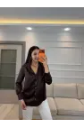 Sedef Düğmeli Saten Gömlek