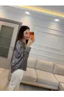 Sedef Düğmeli Saten Gömlek