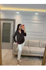 Sedef Düğmeli Saten Gömlek