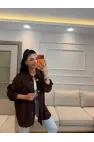 Petek Yıldız Aksesuarlı Salaş Gömlek