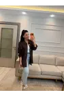 Petek Yıldız Aksesuarlı Salaş Gömlek