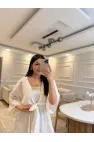 Bolerolu İp Askılı Elbise