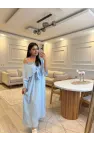 Bolerolu İp Askılı Elbise