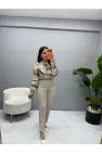 Desenli Bağlama Detaylı Gömlek