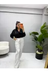 Nives Boncuk İşlemeli Gömlek