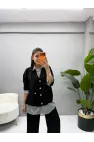 Gömlek Garnili Modal İkili Takım