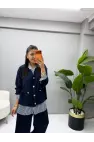 Gömlek Garnili Modal İkili Takım