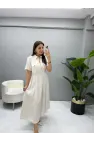 Glamorus Fermuarlı Keten Elbise