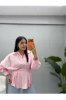 Bel Pensli Bağlamalı Gömlek