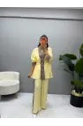 Aksesuar Detaylı Bel Büzgülü İkili Takım