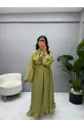 Coraline Gold Toka Detaylı Elbise