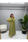 Coraline Gold Toka Detaylı Elbise