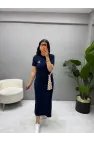 Bağlama Detaylı Modal Elbise