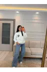 AB Nakışlı Üç İplik Sweatshirt