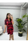 Alux Saten Bel Bağlamalı Elbise