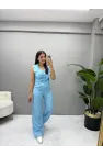 Anoc Yaka Detaylı Yelek Pantolon Takım