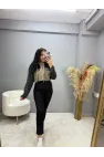 Avent Leopar Detaylı Kapüşonlu Ceket