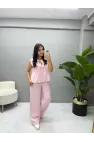 Bağlama Detaylı Bluz Pantolon Takım