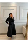 Bağlamalı Poplin Kumaş Elbise