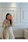 Bağlamalı Poplin Kumaş Elbise