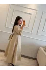 Bağlamalı Poplin Kumaş Elbise