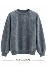 Baskılı Yıkamalı Sweatshirt