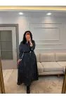 Batik Desenli Organik Kumaş Gömlek Etek Takım
