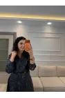 Batik Desenli Organik Kumaş Gömlek Etek Takım