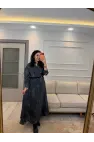 Batik Desenli Organik Kumaş Gömlek Etek Takım