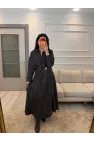 Batik Desenli Organik Kumaş Gömlek Etek Takım