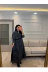 Batik Desenli Organik Kumaş Gömlek Etek Takım