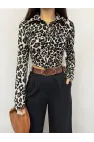 Beli Burgulu Leopar Gömlek