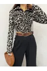 Beli Burgulu Leopar Gömlek
