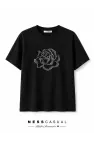Çiçek Taş Detaylı T-Shirt