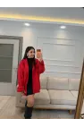 Çıtçıt Düğmeli Astarlı Oversize Premium Ceket