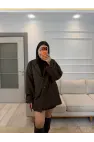 Çıtçıt Düğmeli Astarlı Oversize Premium Ceket