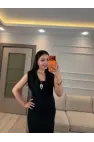 Degaje Yaka Sandy Elbise